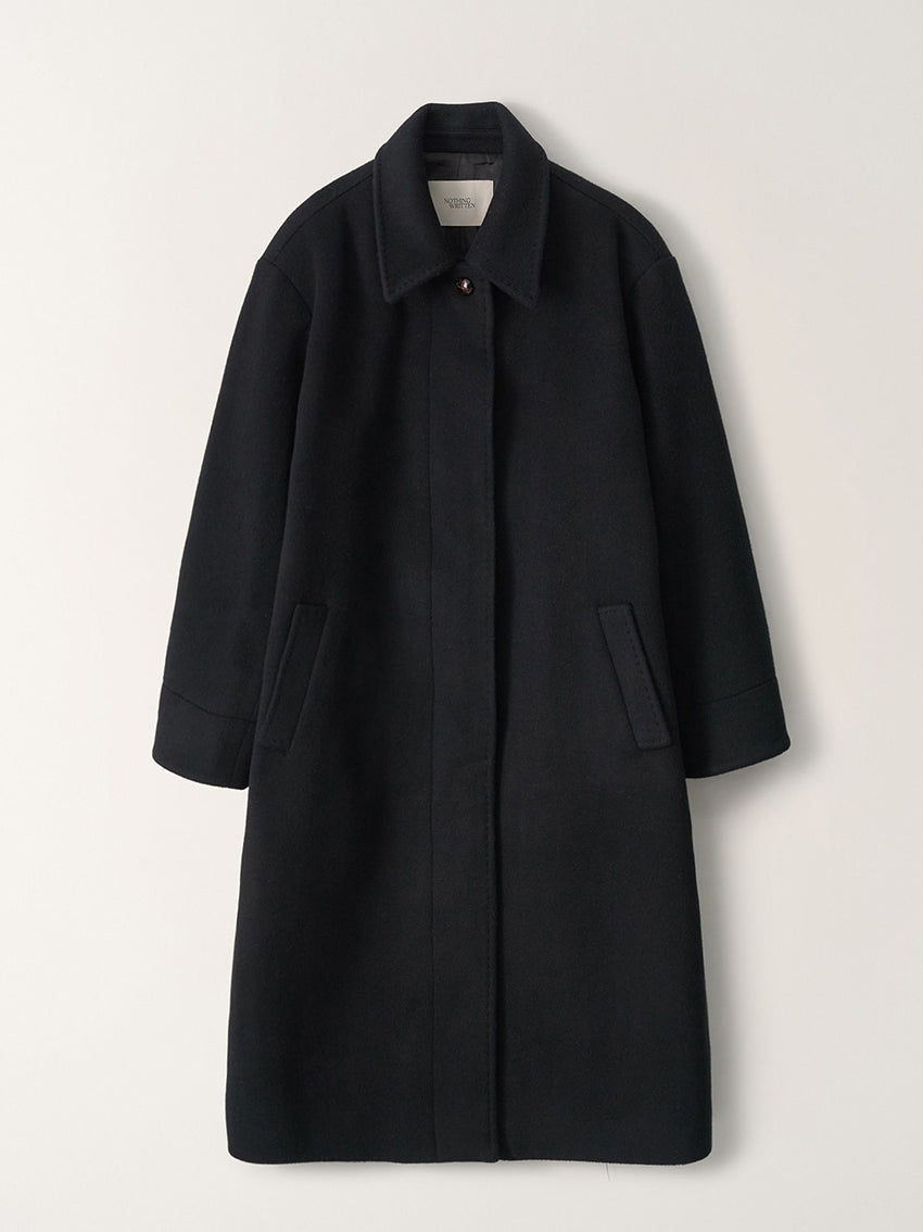 Papa Single Breasted Coat Black