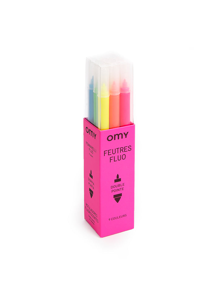 9 Neon Felt Pens