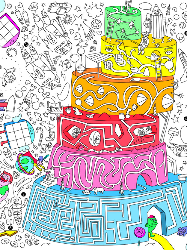 Games Coloring Poster