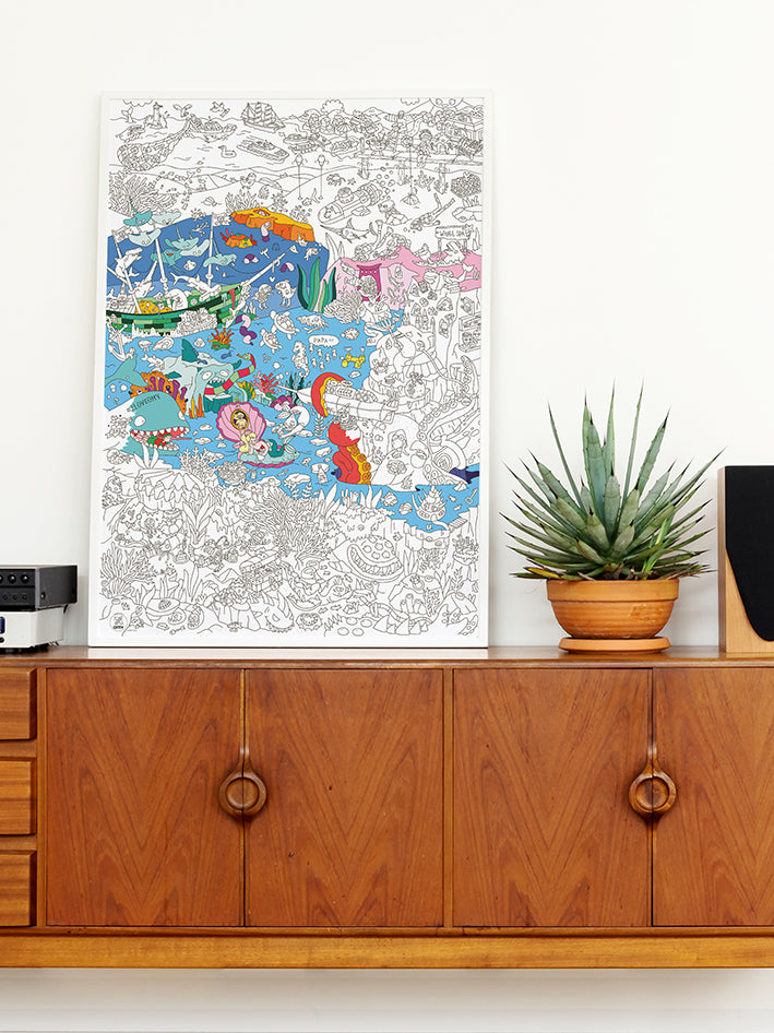 Ocean Coloring Poster