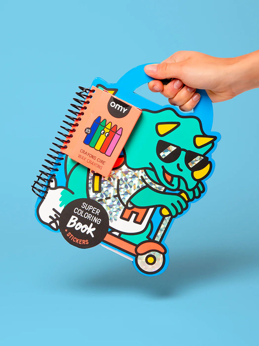 Dino Super Coloring & Stickers Book