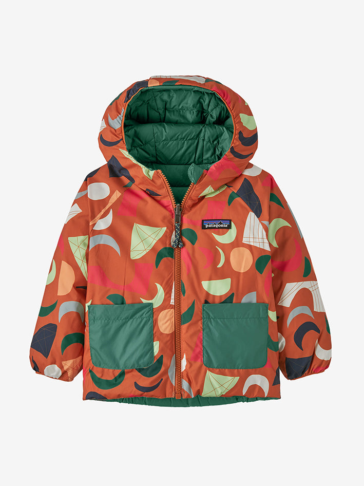 Baby Reversible Down Sweater Hoody Redtail Rust