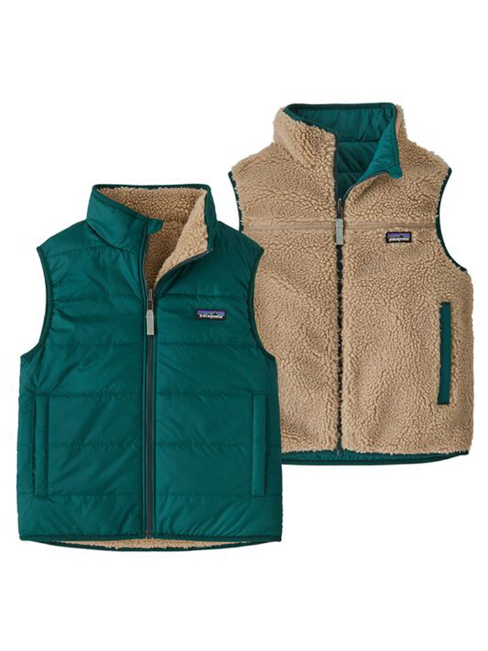 Kids Reversible Ready Freddy Vest Cascade Green