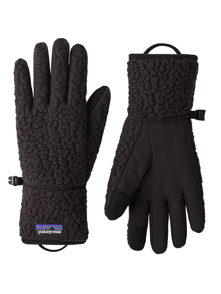 Retro Pile Gloves Black