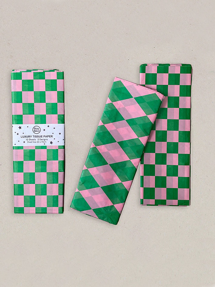 Luxury Tissue Paper Green/Pink