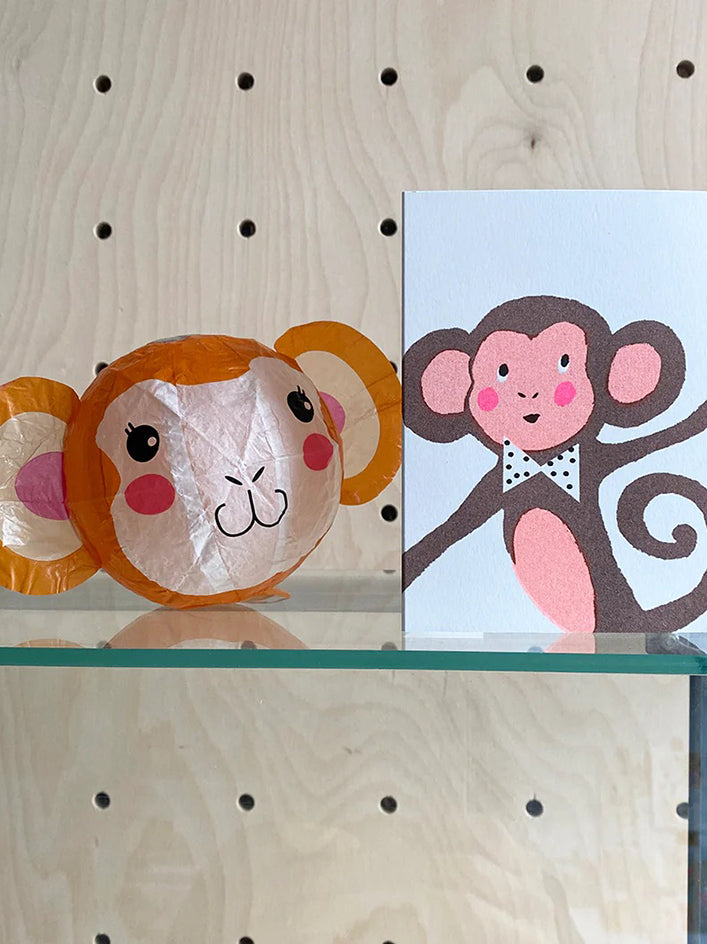 Monkey Japanese Balloon Card