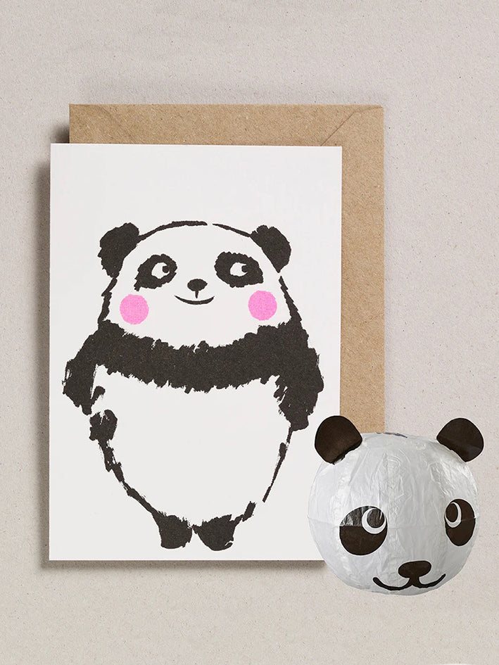 Panda Japanese Balloon Card