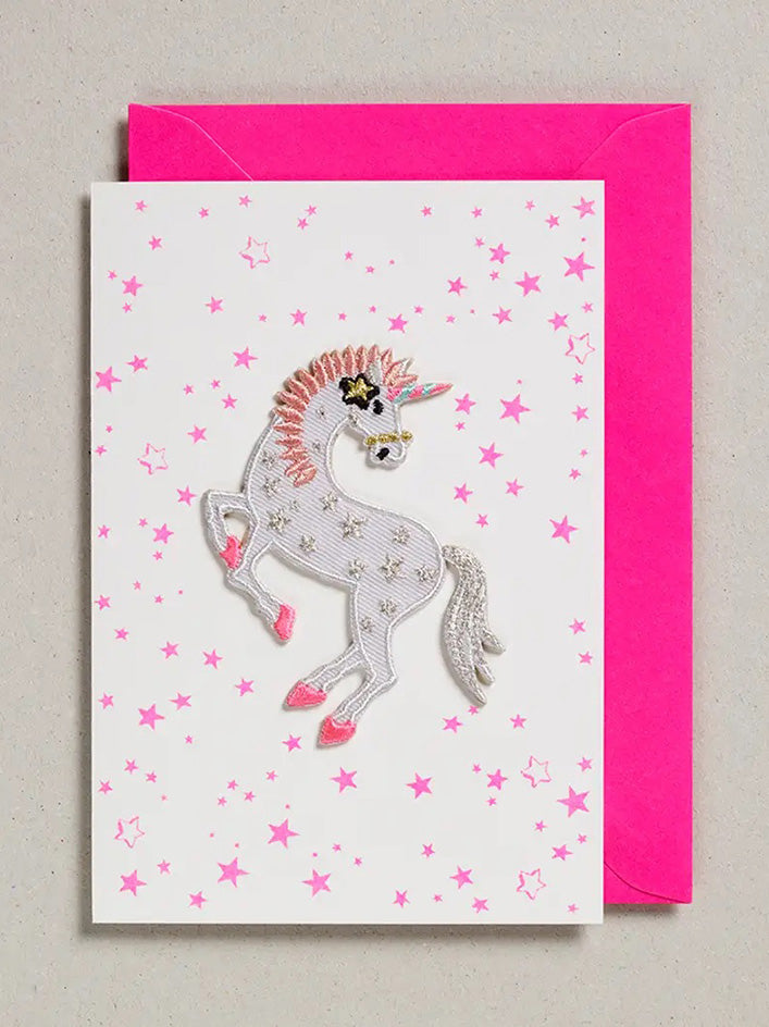 Patch Card Unicorn Pink