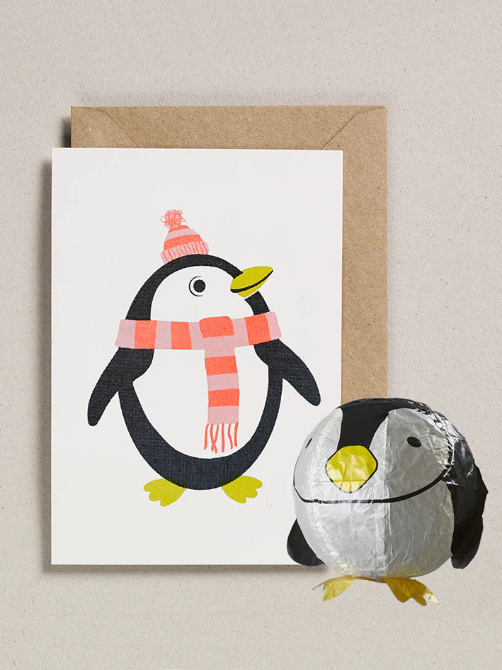 Penguin Japanese Balloon Card