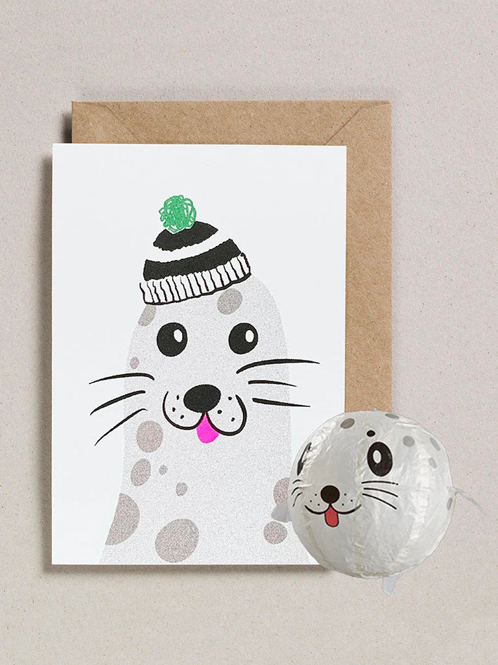 Seal Japanese Balloon Card