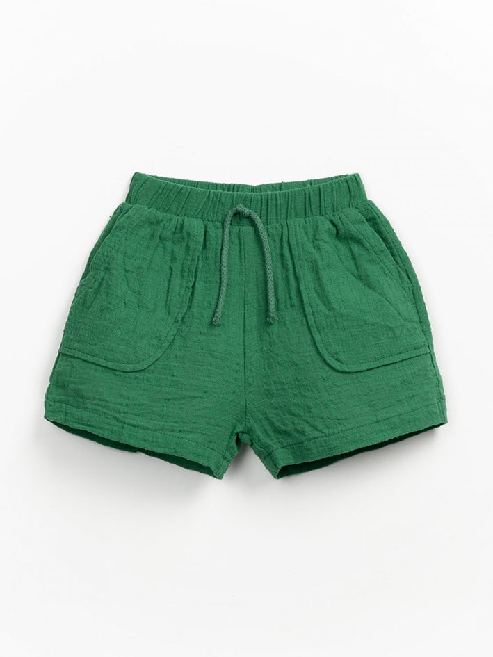 Botanical Woven Baby Shorts Green