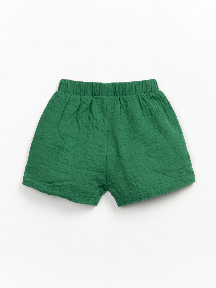 Botanical Woven Baby Shorts Green