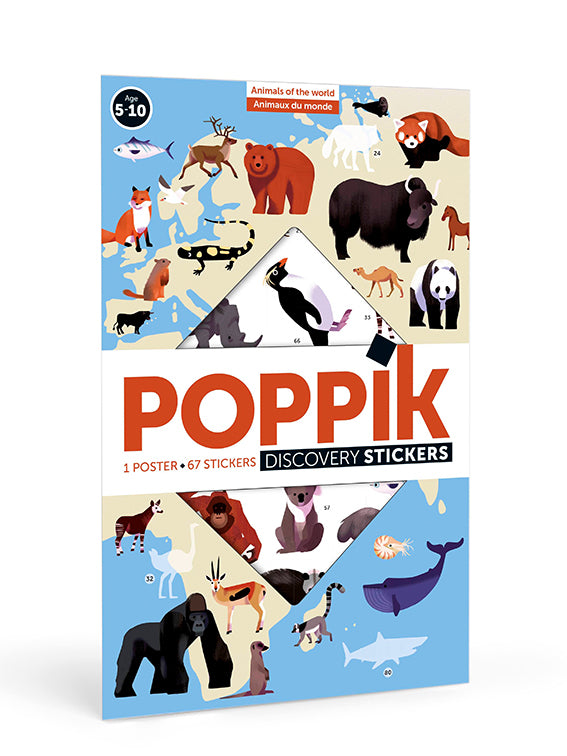 Sticker Poster Animals Of The World