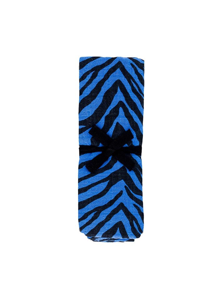 Bianca Zebra Blue Greek Small Swaddle 70x70
