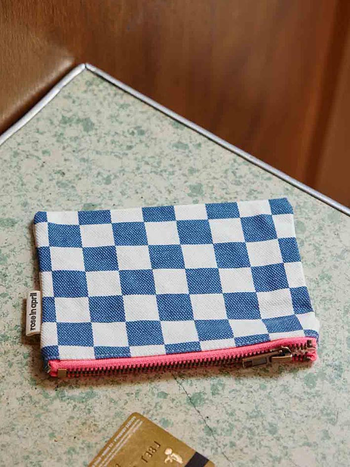 Marie Check Blue/Cru Purse