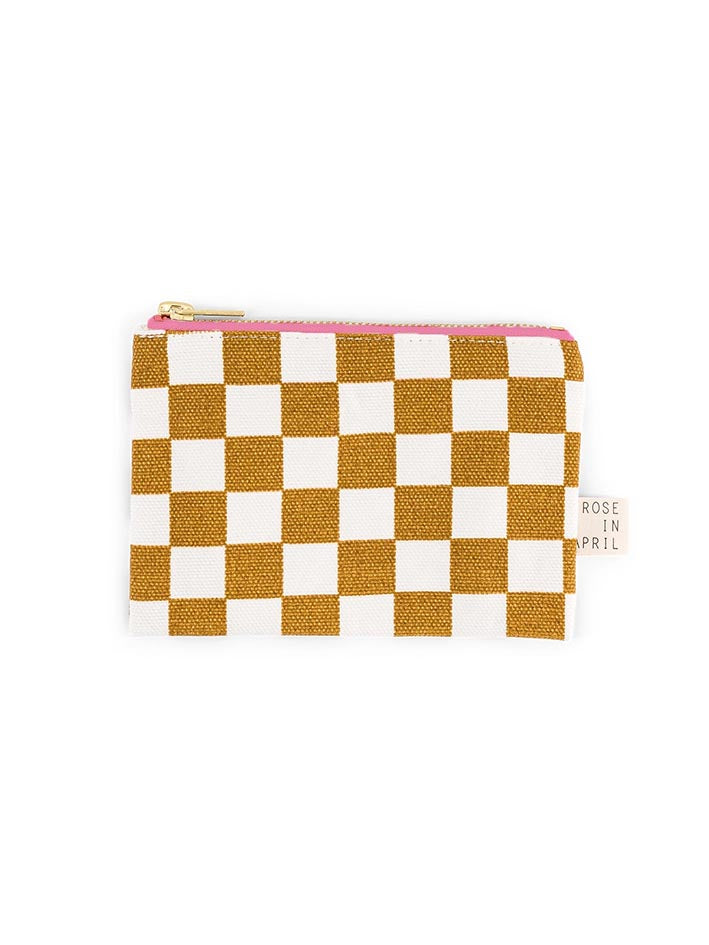 Marie Check Caramel Purse