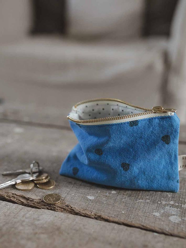 Marie Heart Greek Blue Purse