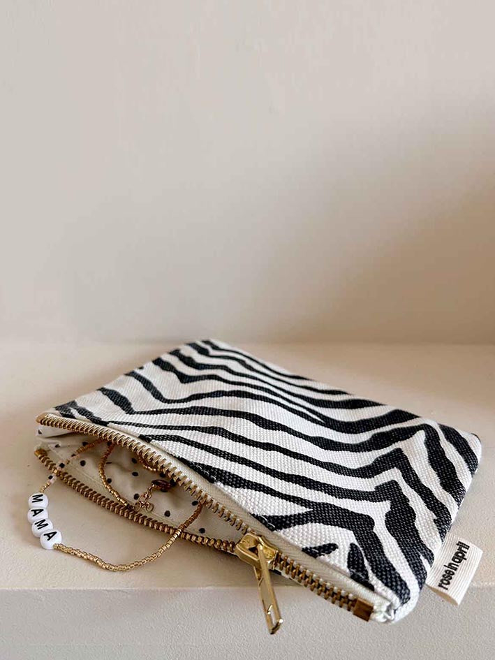 Marie Zebrou Greige Purse