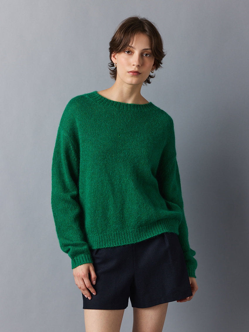 Mowool Knit Sweater Emerald