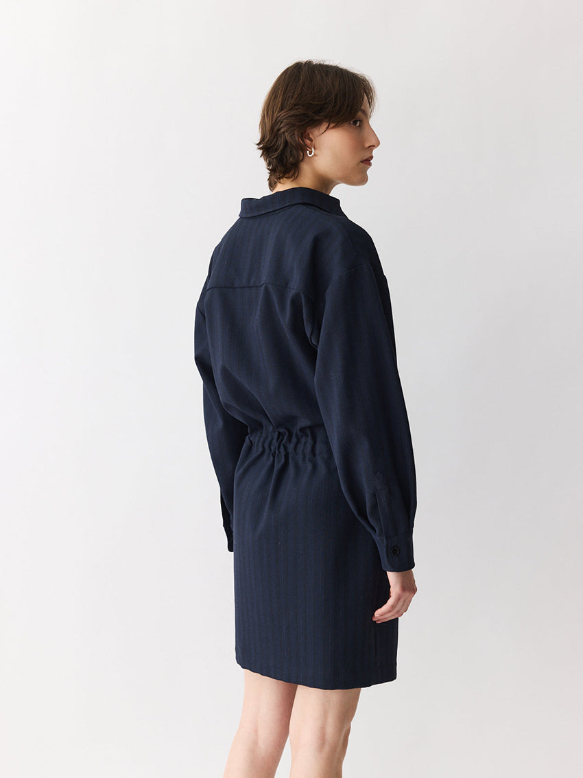 Ramona Dress Navy Stripe
