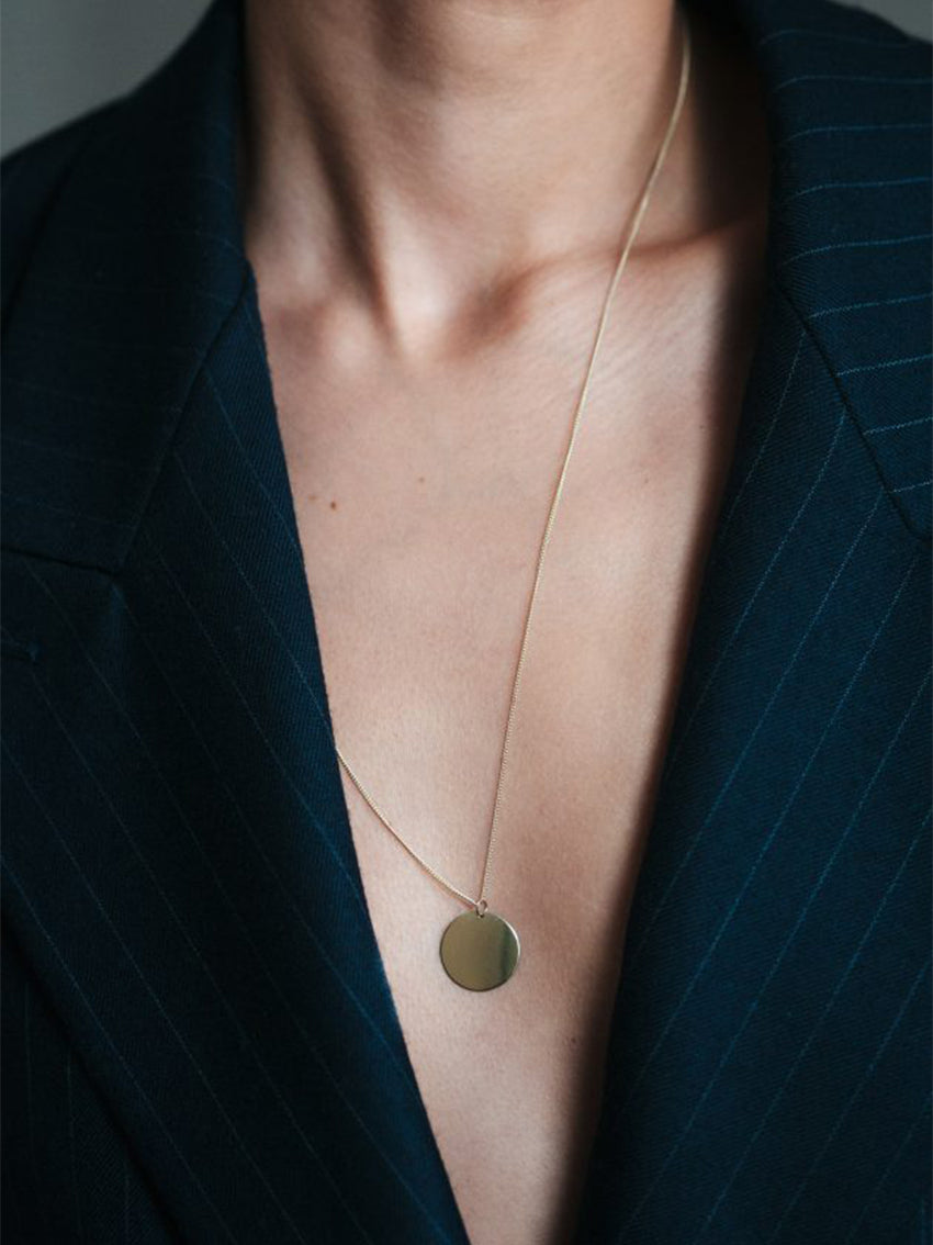 Paillettes Necklace Simple Silver