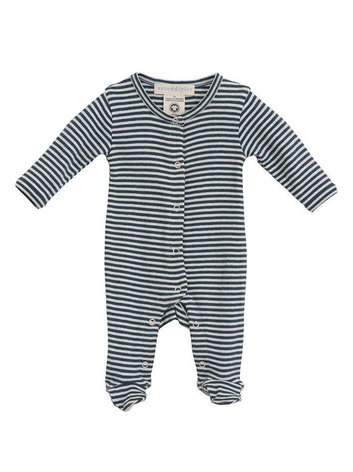 Newborn Rib Suit Atlantic Offwhite