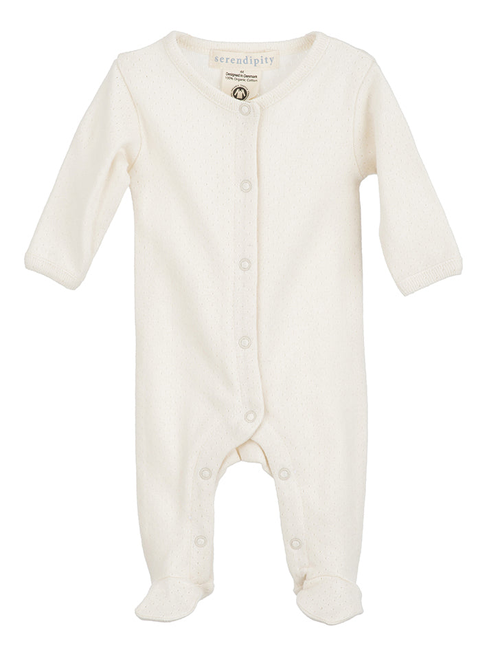 Newborn Rib Suit Offwhite Pointelle