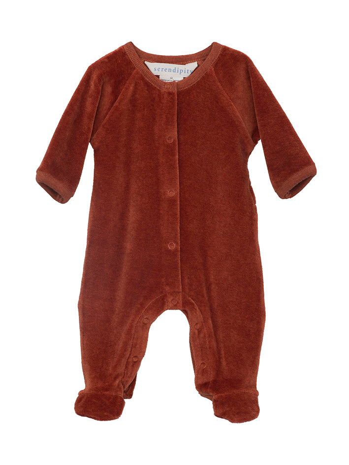 Newborn Velour Suit Rust