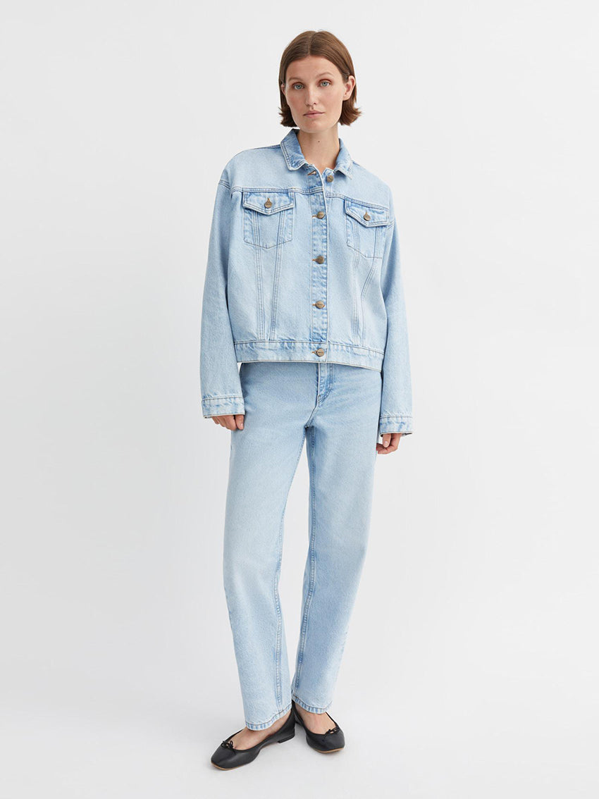Inger Denim Jacket Worn Light Blue