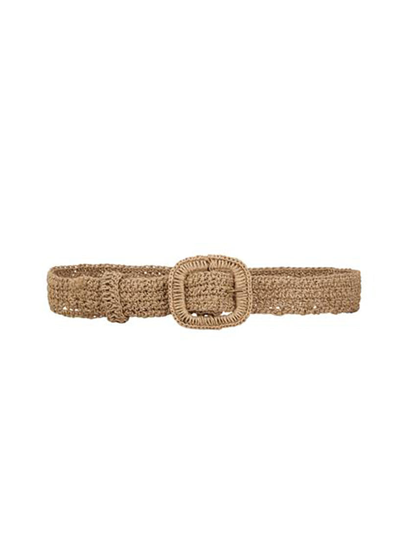 Carla Straw Belt Natural