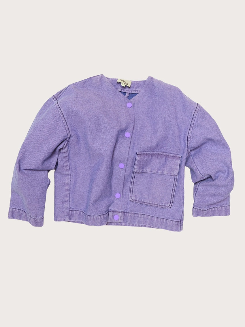 Artemis Overdye Denim Jacket Lilac