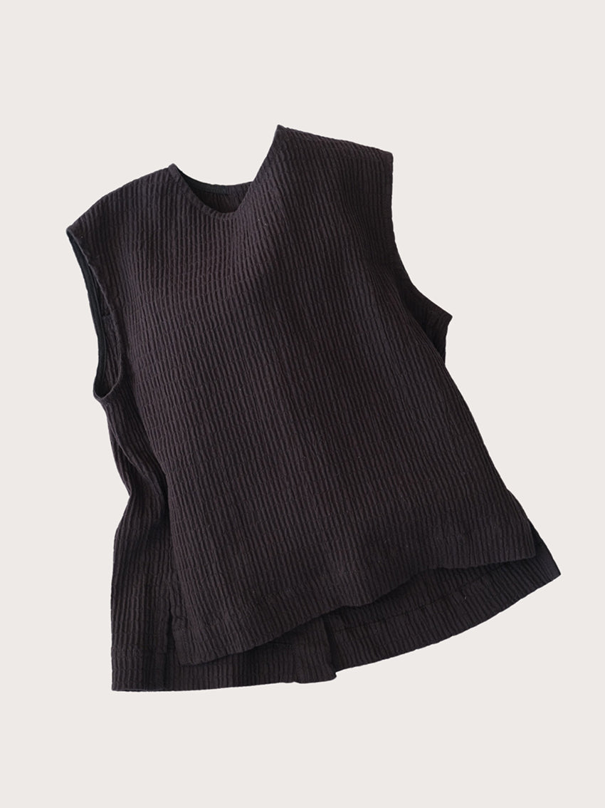 Cass Textured Vest Black