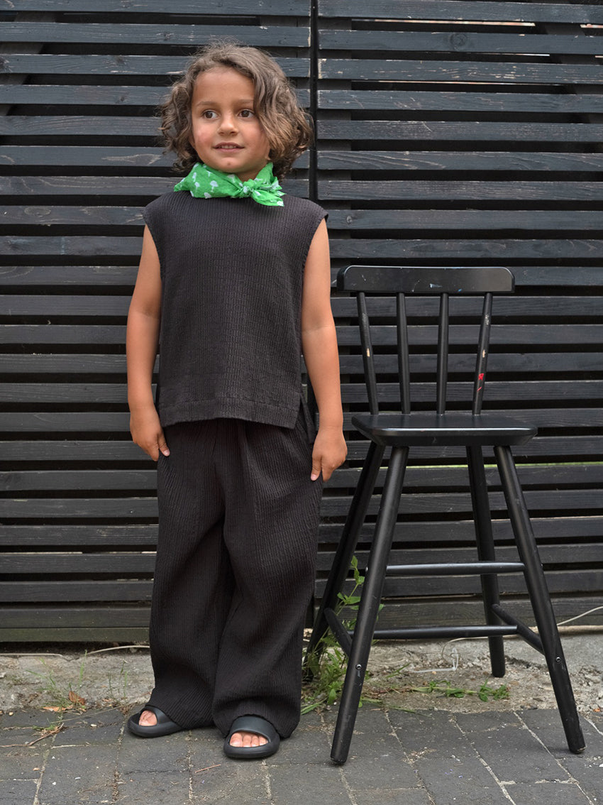 Cass Textured Vest Black