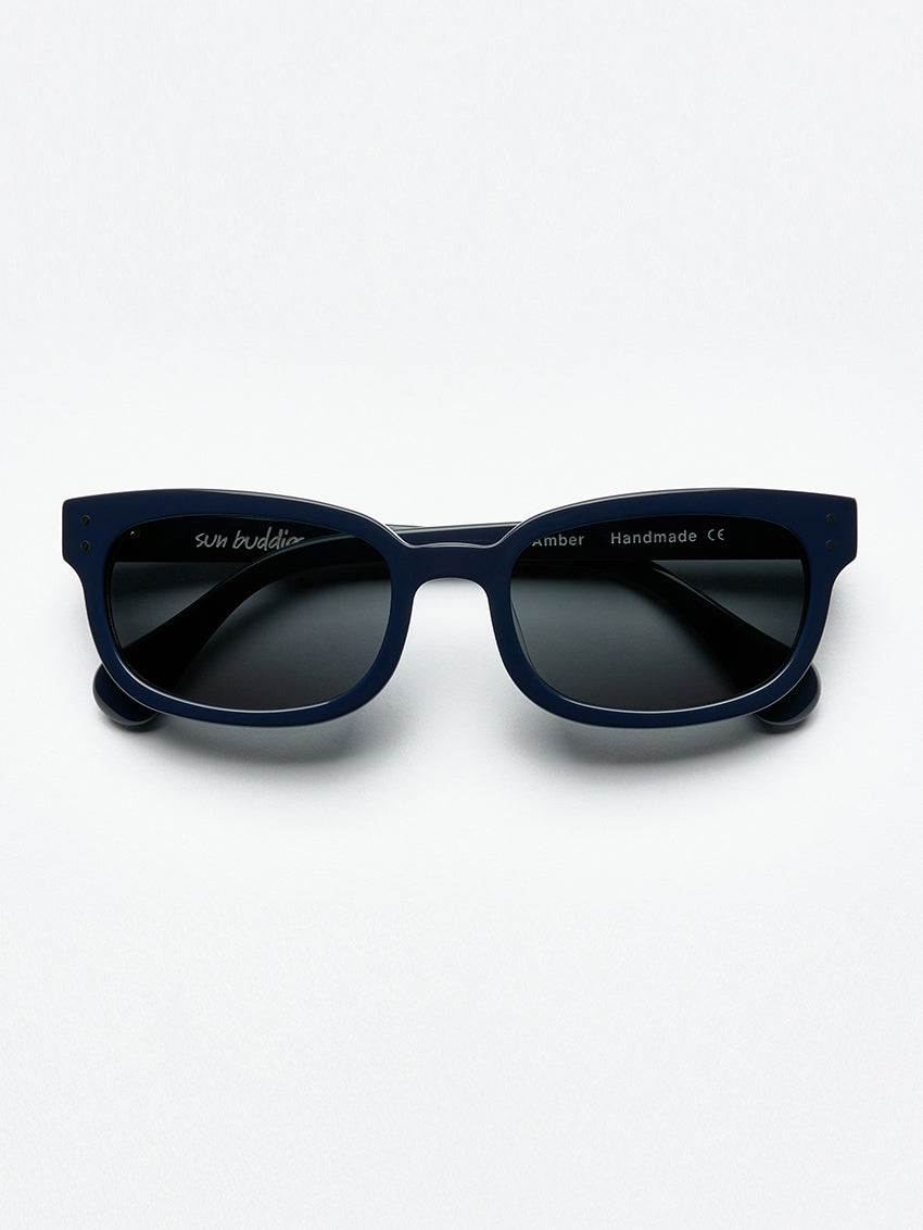 Amber Sunglasses Solid Navy