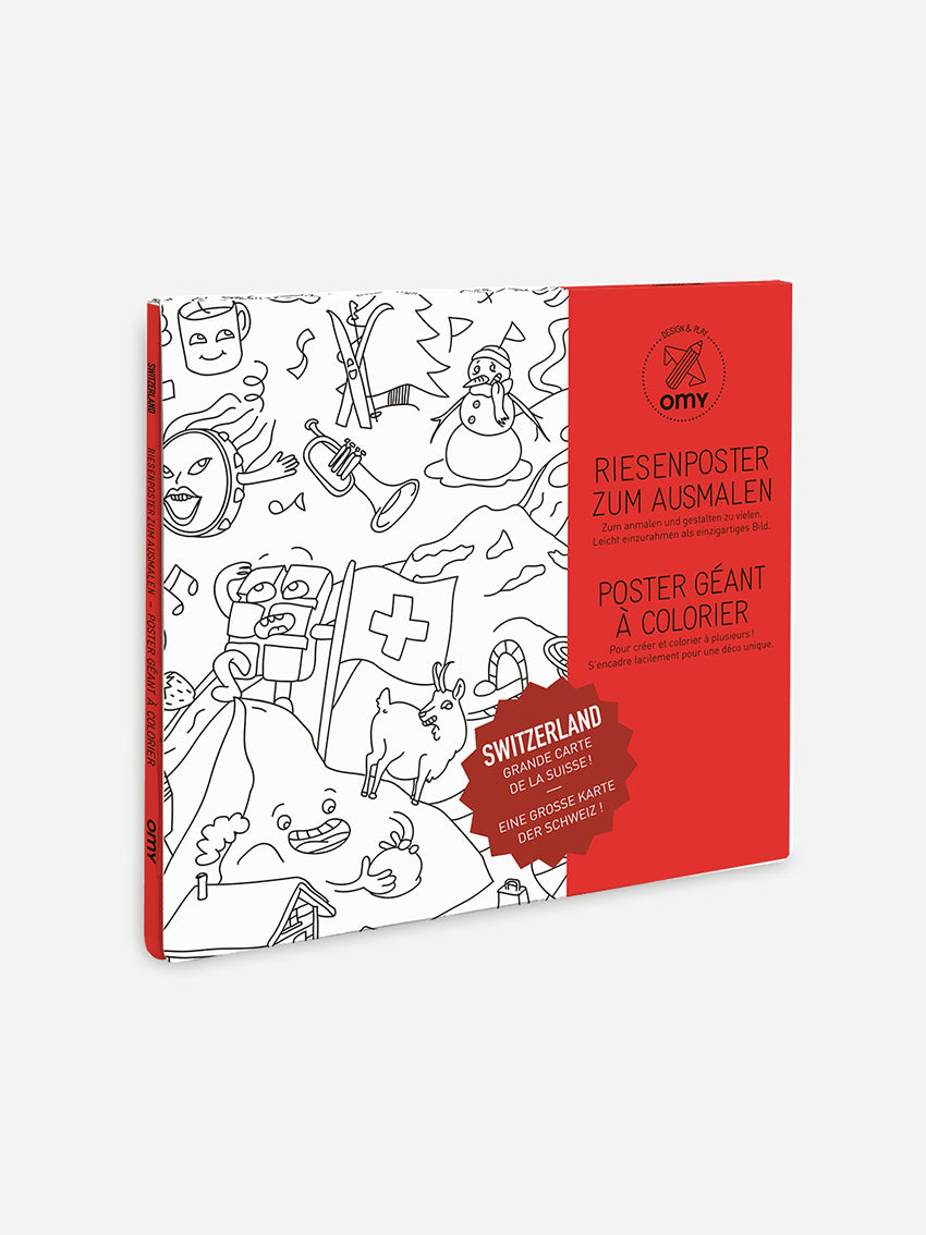 Switzerland Coloring Poster