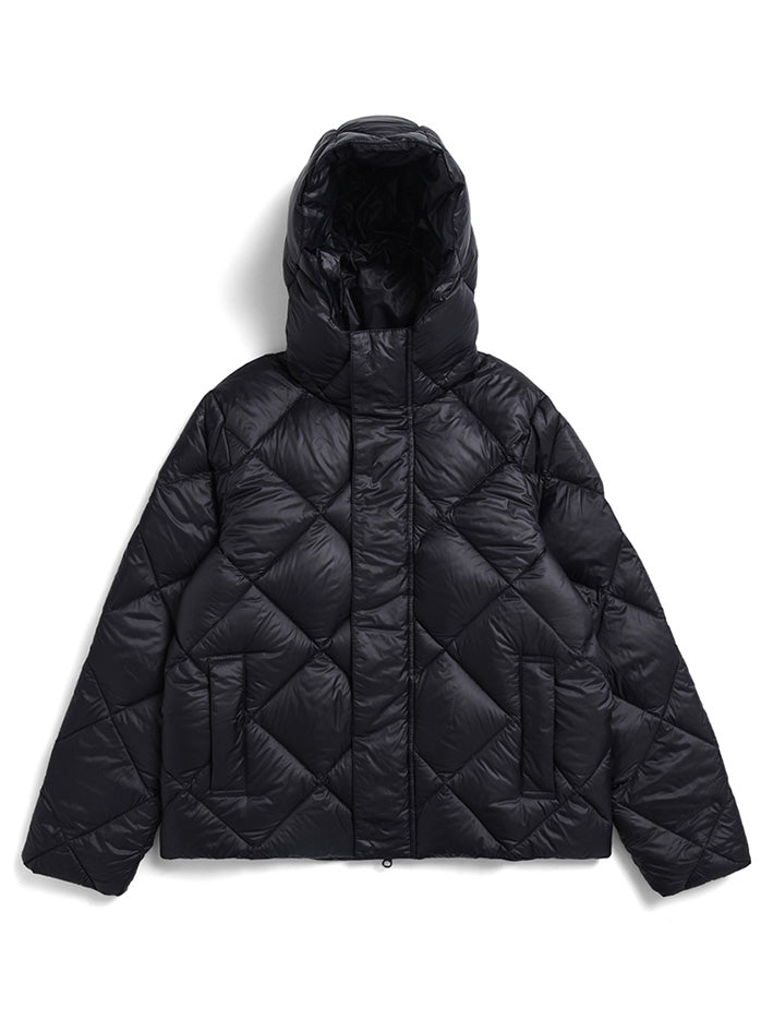 Kids Packable Hood Down Jacket Black