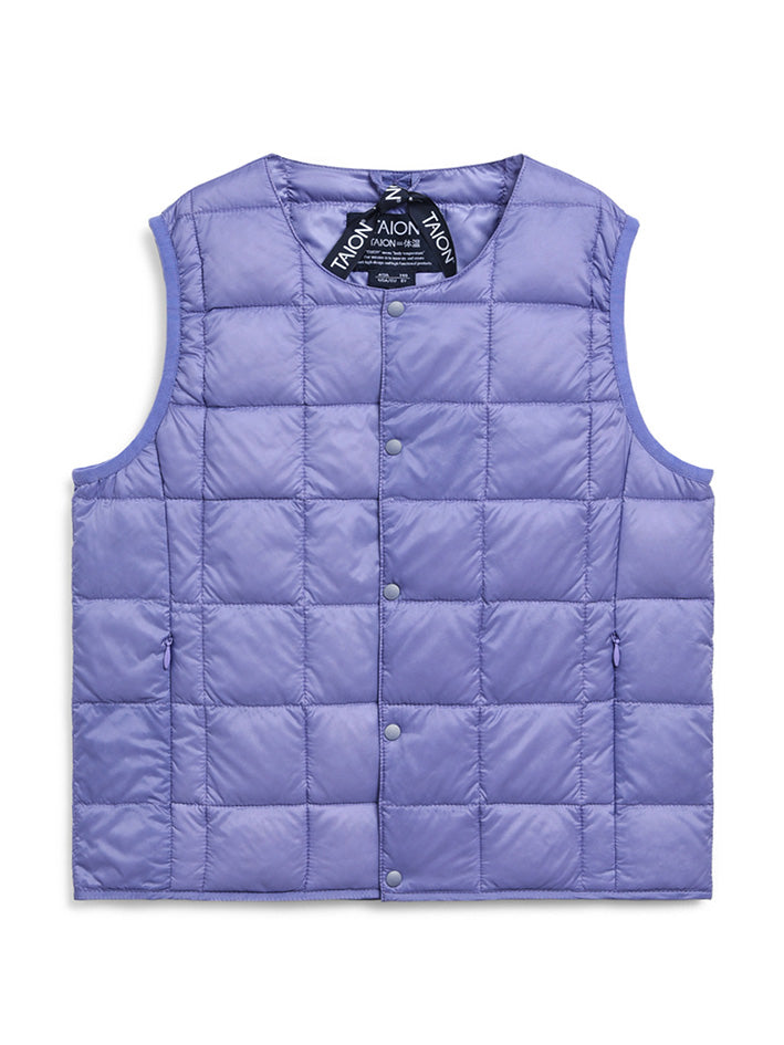 Kids V-Neck Button Down Vest Lavender