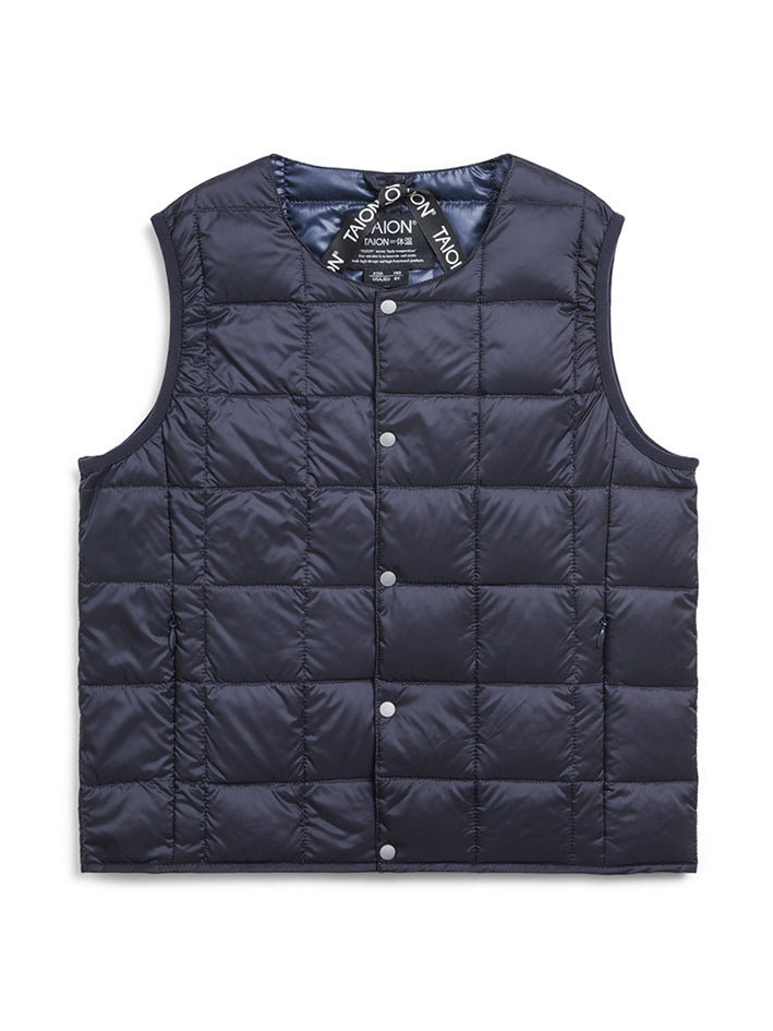 Kids V-Neck Button Down Vest Navy