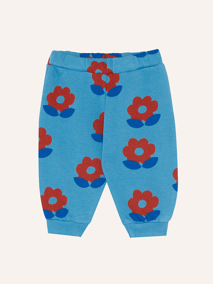 Big Flower Baby Pants Blue