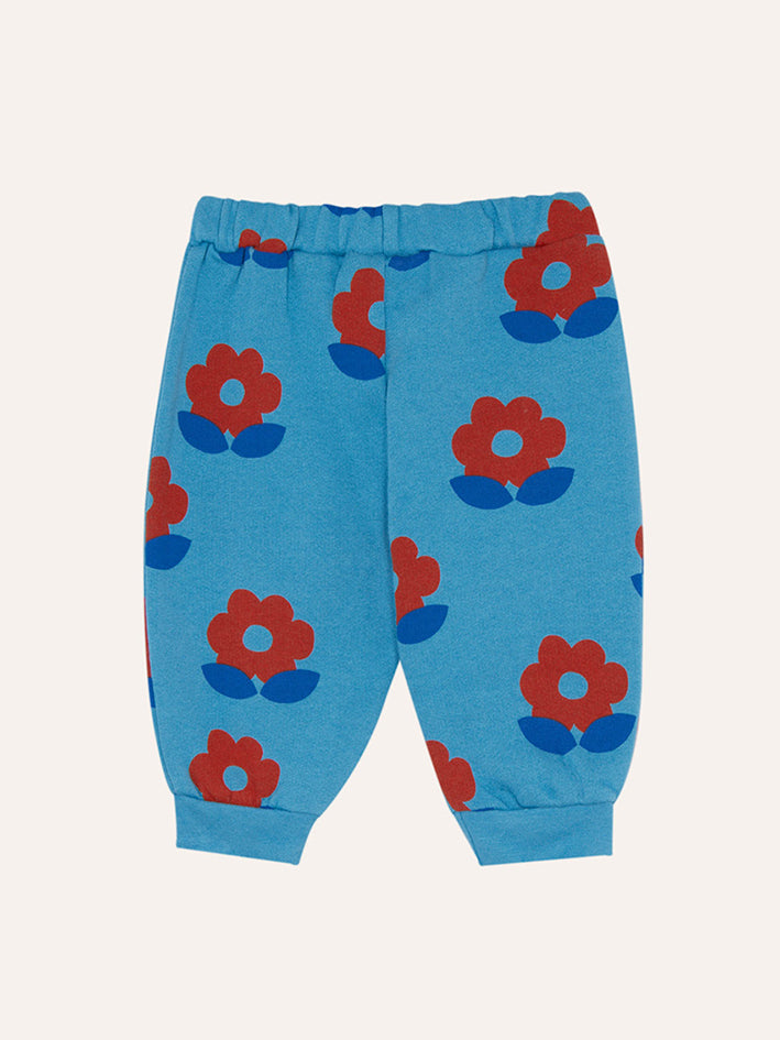 Big Flower Baby Pants Blue