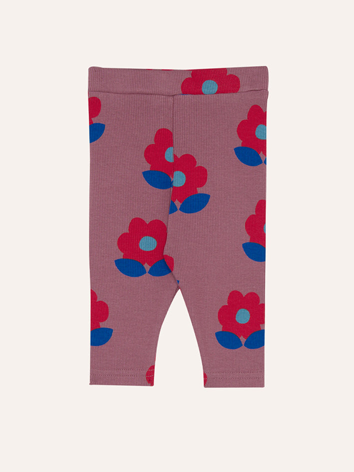 Big Flowers Purple Baby Leggings