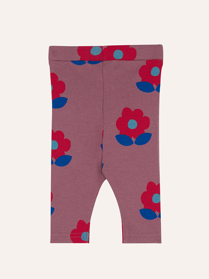 Big Flowers Purple Baby Leggings