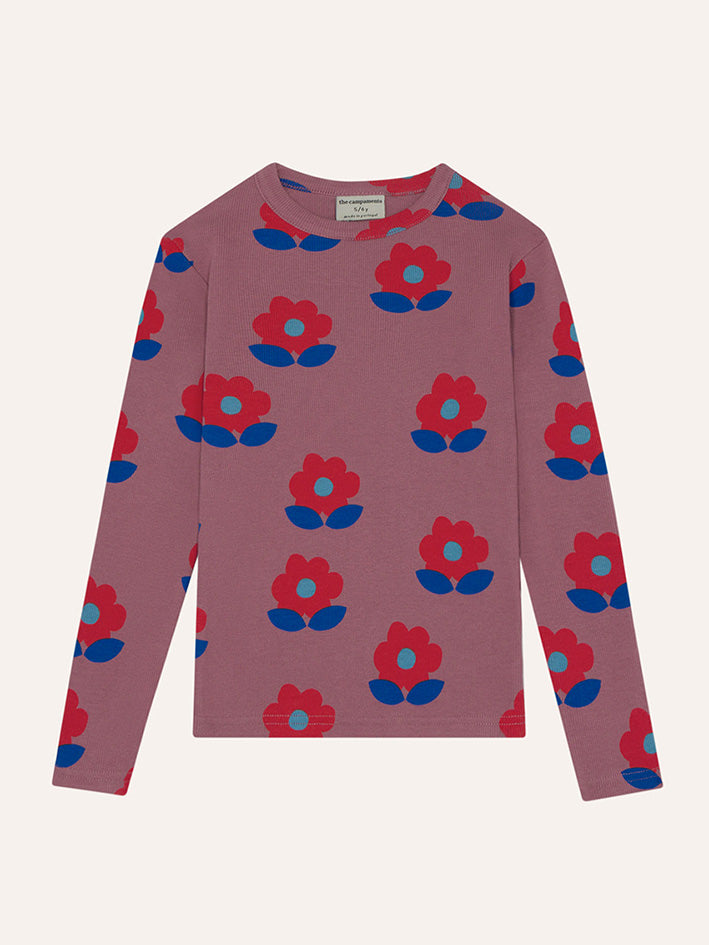 Big Flowers Purple Longsleeve