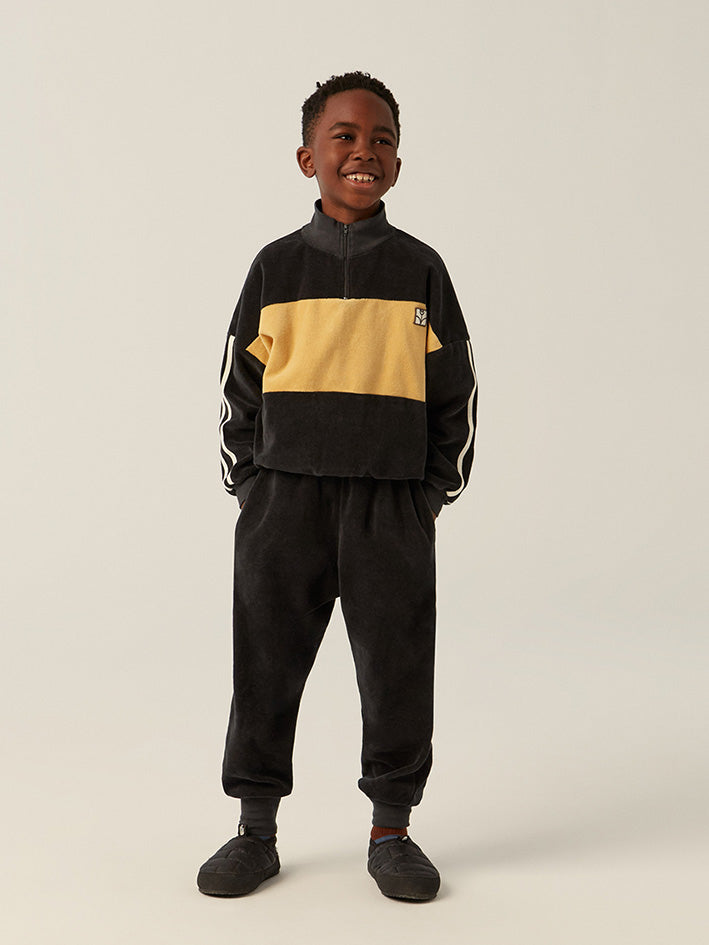 Grey Velour Jogging Pants