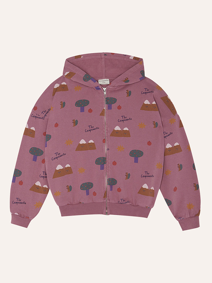 Mountains Zipped Sweatshirt Purple