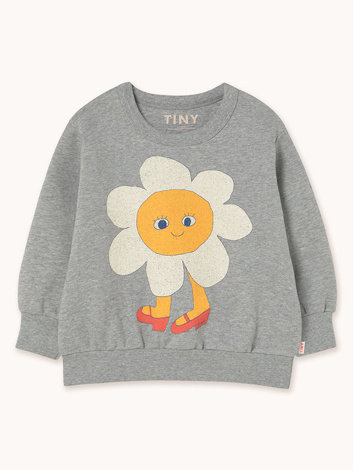 Flower Graphic Sweatshirt Grey