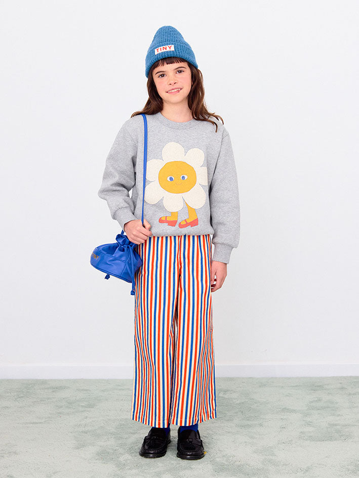 Flower Graphic Sweatshirt Grey