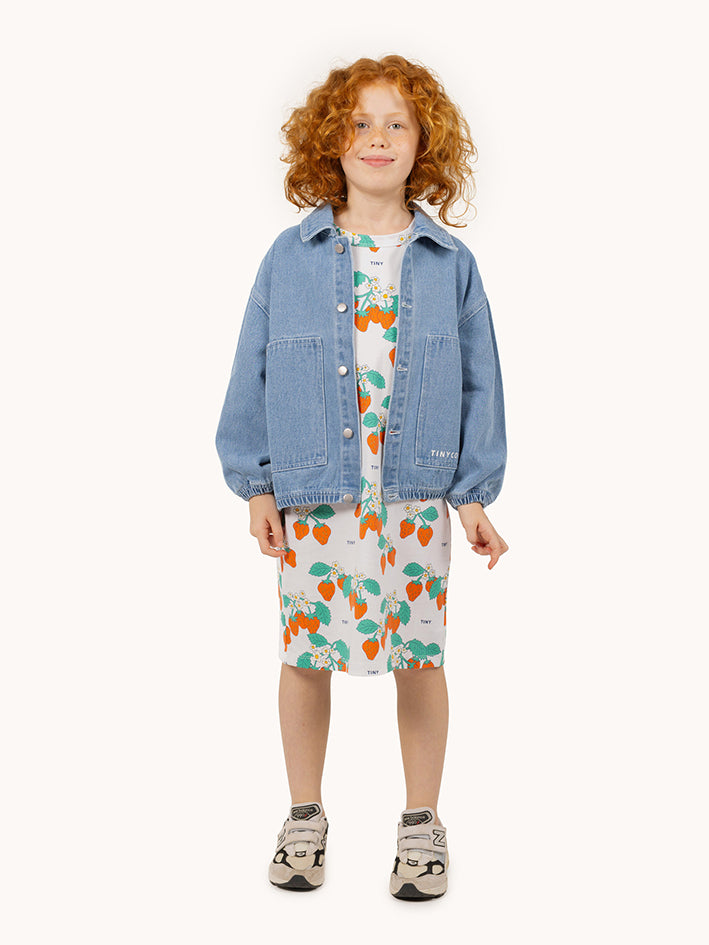 Graphic Denim Jacket Light Blue Denim