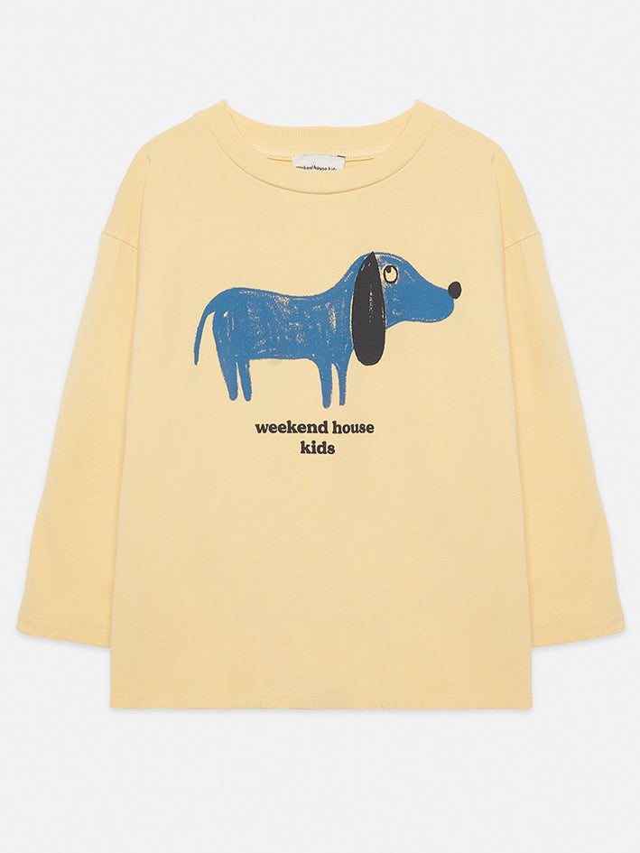 Blue Dog Longsleeve Soft Yellow