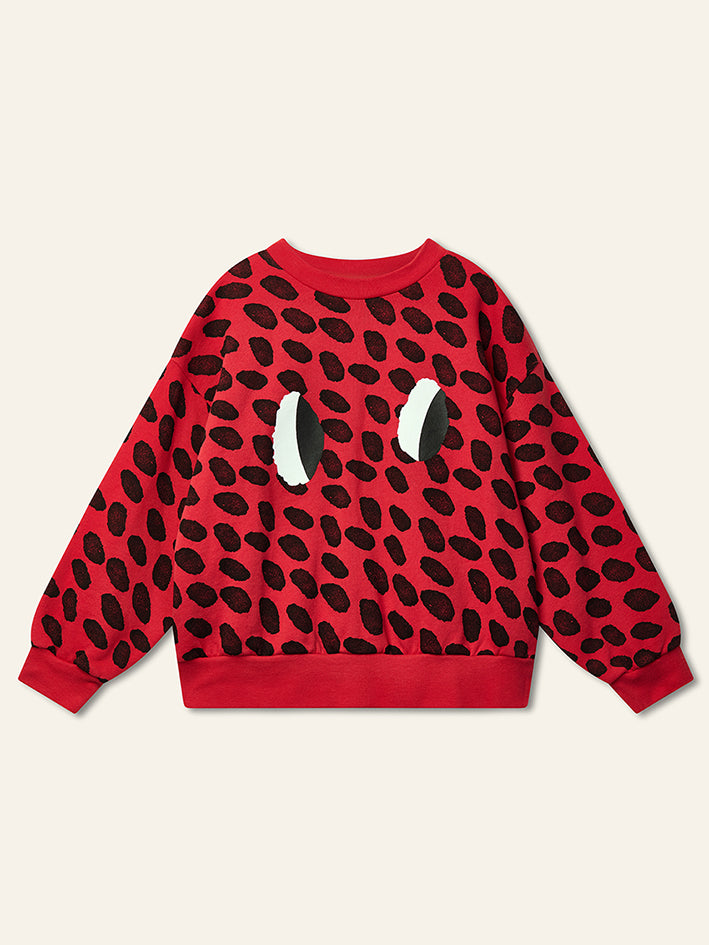 Dash Sweatshirt Ladybird Red Black